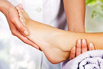 Routine foot care — toenail trimming and callus removal